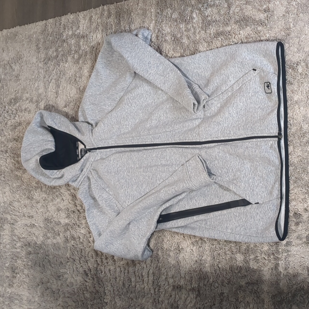 AND1 mens zip-up sweater large